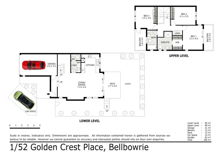 Floorplan of Homely townhouse listing, 1/52 Golden Crest Place, Bellbowrie QLD 4070