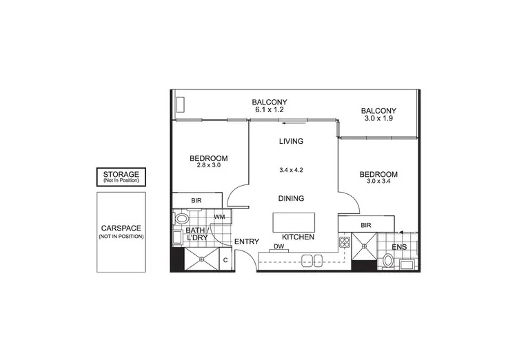 Floorplan of Homely apartment listing, 707/6 Railway Road, Cheltenham VIC 3192