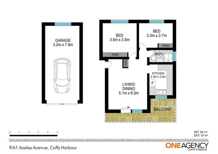 Floorplan of Homely unit listing, 3/61 Azalea Avenue, Coffs Harbour NSW 2450