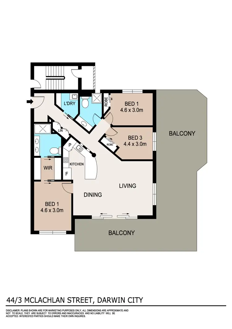Floorplan of Homely apartment listing, 4/43 Mclachlan Street, Darwin City NT 800