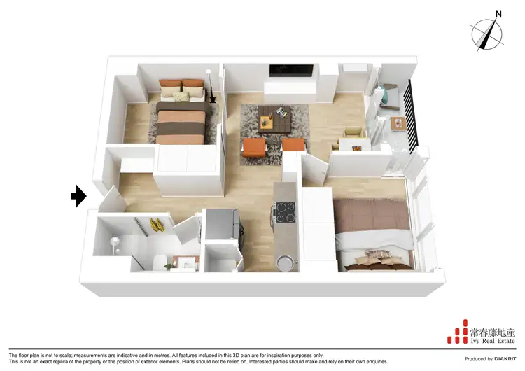 Floorplan of Homely apartment listing, 1308/639 Lonsdale Street, Melbourne VIC 3000
