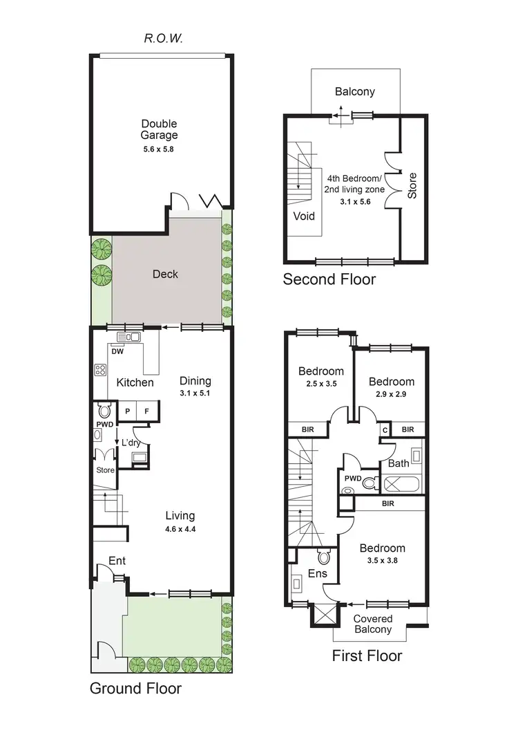 Floorplan of Homely townhouse listing, 21 Heath Drive, Glen Huntly VIC 3163