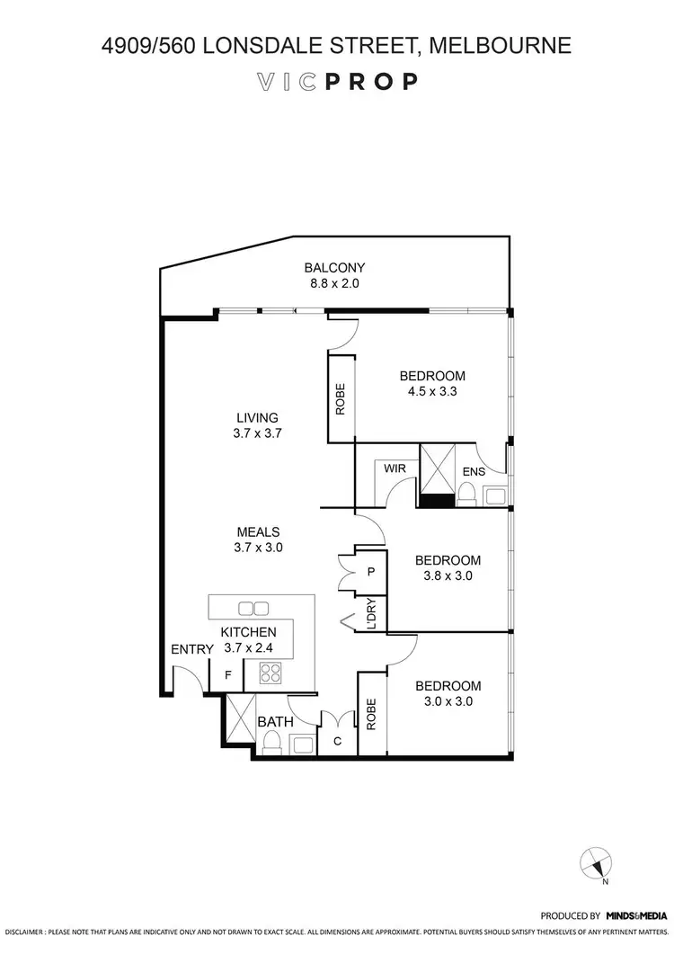 Floorplan of Homely apartment listing, 4909/520-560 Lonsdale Street, Melbourne VIC 3000