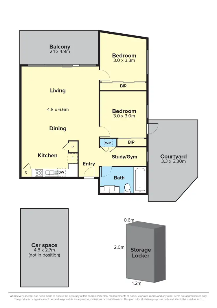 Floorplan of Homely apartment listing, 38/46 Eucalyptus Drive, Maidstone VIC 3012