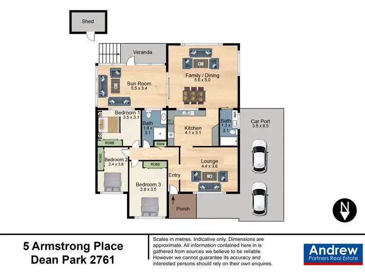 Floorplan of Homely house listing, 5 Armstrong Place, Dean Park NSW 2761