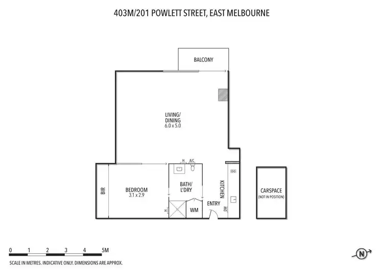 Floorplan of Homely apartment listing, 403M/201 Powlett Street, East Melbourne VIC 3002