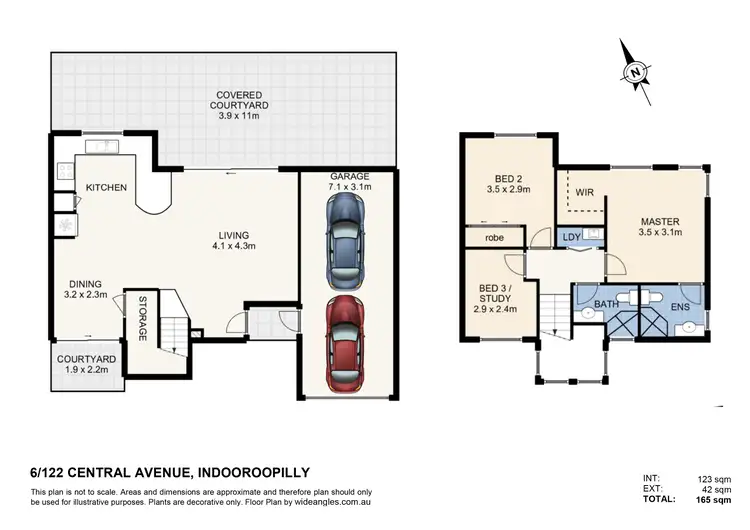 Floorplan of Homely townhouse listing, 6/122 Central Avenue, Indooroopilly QLD 4068