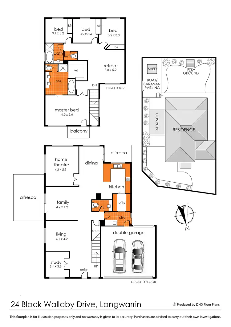 Floorplan of Homely house listing, 24 Black Wallaby Drive, Langwarrin VIC 3910