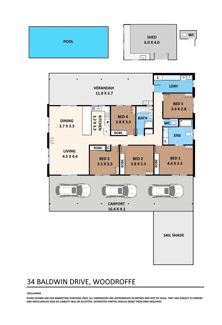 Floorplan of Homely house listing, 34 Baldwin Drive, Woodroffe NT 830