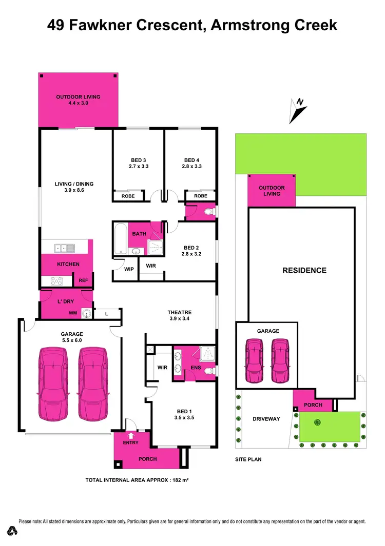 Floorplan of Homely house listing, 49 Fawkner Crescent, Armstrong Creek VIC 3217