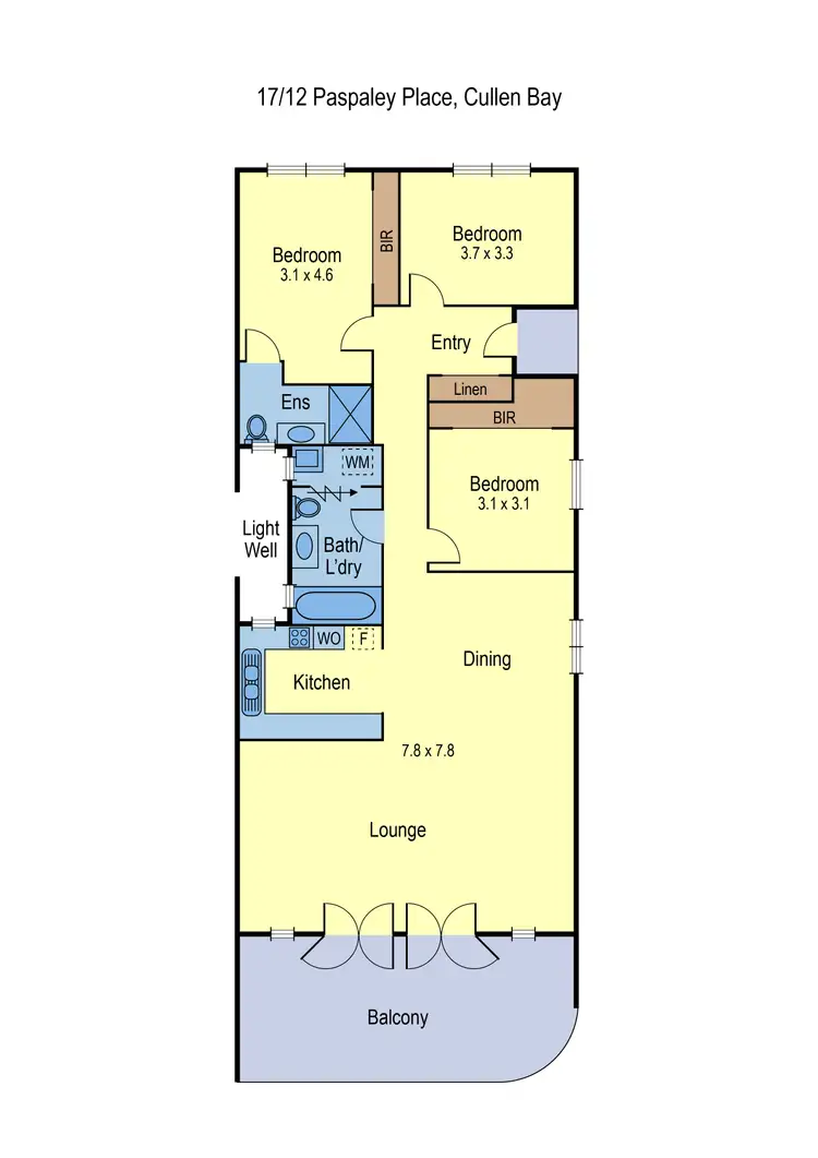 Floorplan of Homely apartment listing, 17/12 Paspaley Place, Cullen Bay NT 820
