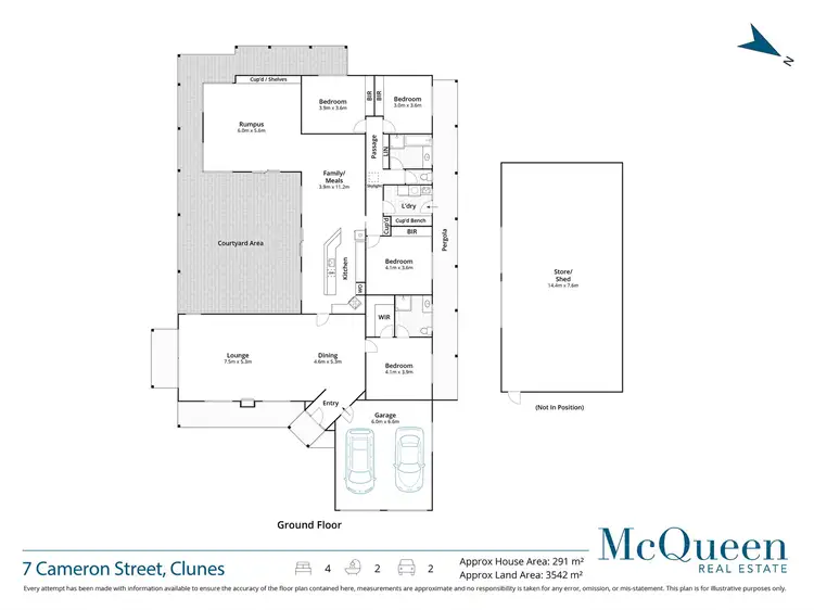 Floorplan of Homely house listing, 7 Cameron Street, Clunes VIC 3370
