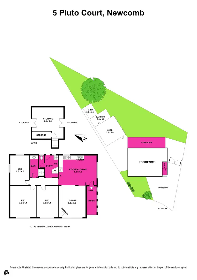 Floorplan of Homely house listing, 5 Pluto Court, Newcomb VIC 3219