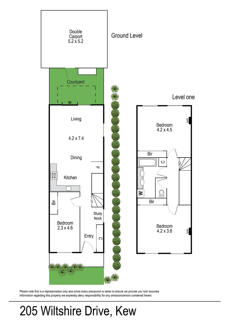 Floorplan of Homely townhouse listing, 205 Wiltshire Drive, Kew VIC 3101
