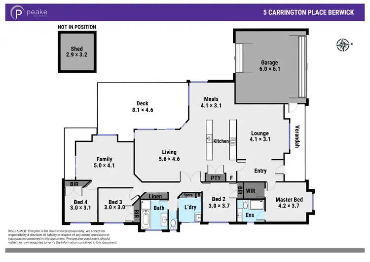 Floorplan of Homely house listing, 5 Carrington Place, Berwick VIC 3806