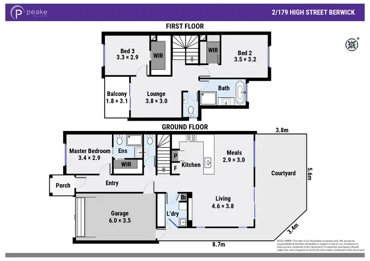 Floorplan of Homely townhouse listing, 2/179 High Street, Berwick VIC 3806