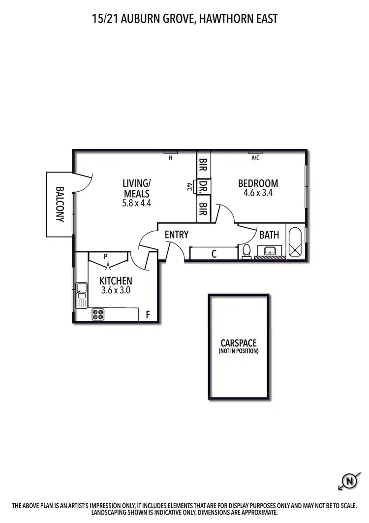 Floorplan of Homely apartment listing, 15/21 Auburn Grove, Hawthorn East VIC 3123