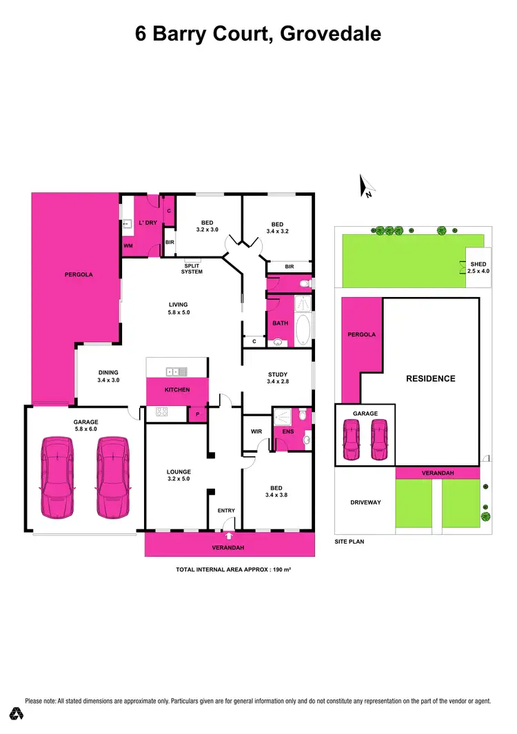 Floorplan of Homely house listing, 6 Barry Court, Grovedale VIC 3216