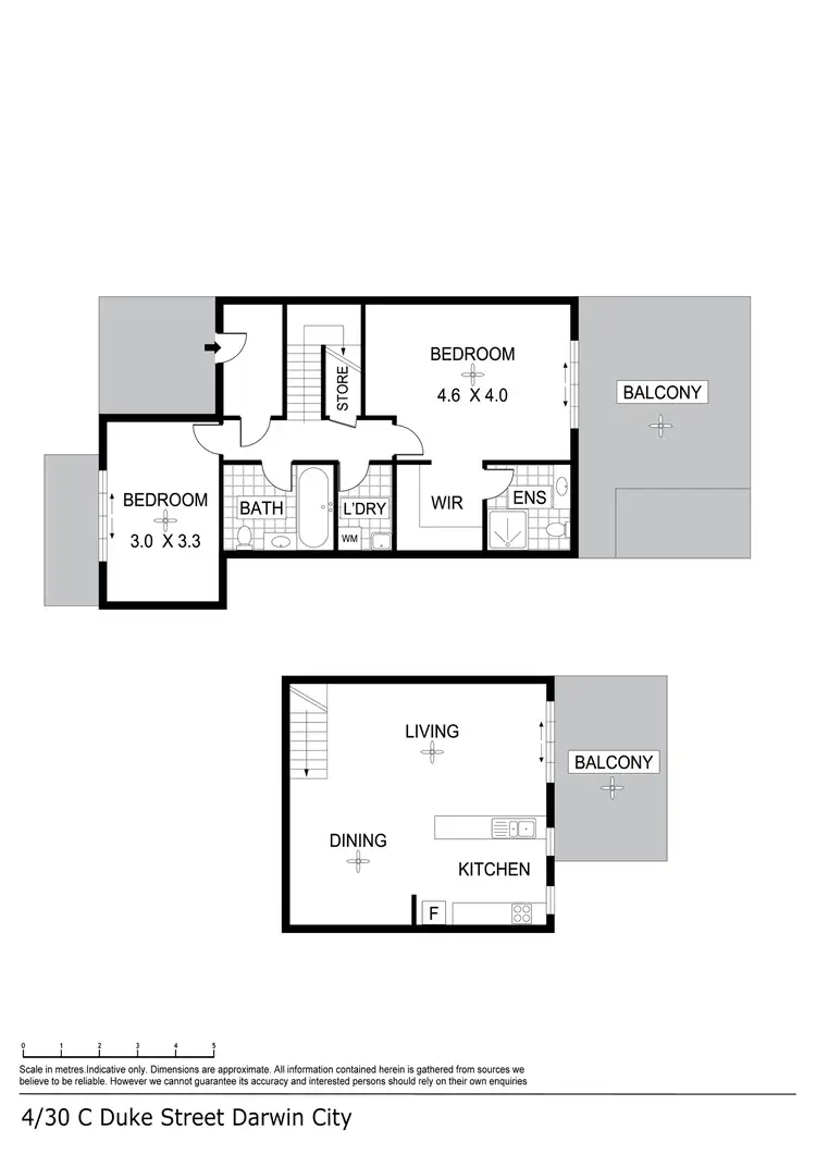 Floorplan of Homely unit listing, 4/30C Duke Street, Stuart Park NT 820