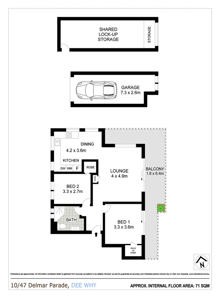 Floorplan of Homely apartment listing, 10/47 Delmar Parade, Dee Why NSW 2099