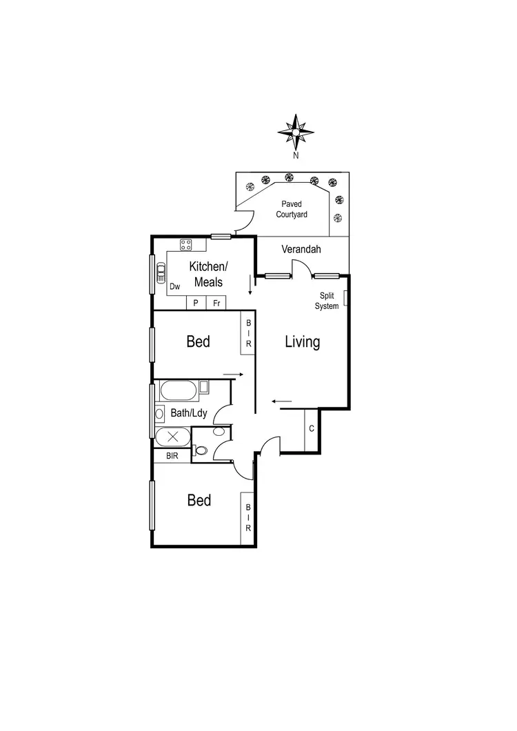 Floorplan of Homely apartment listing, 2/17 Hughenden Road, St Kilda East VIC 3183