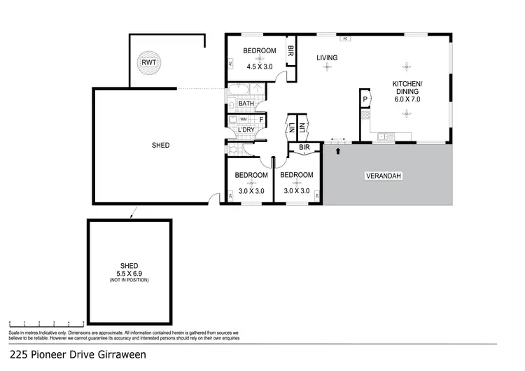 Floorplan of Homely house listing, 225 Pioneer Drive, Girraween NT 836