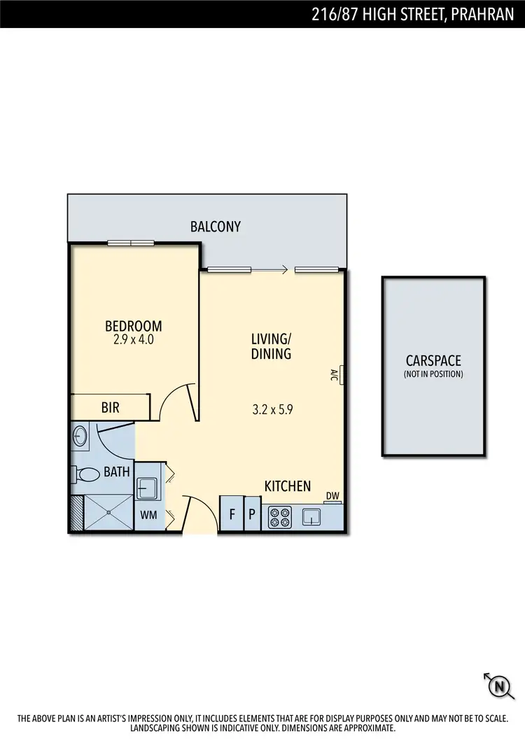 Floorplan of Homely apartment listing, 216/87 High Street, Prahran VIC 3181