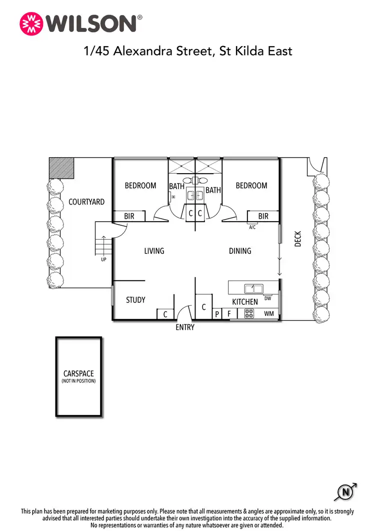 Floorplan of Homely apartment listing, 1/45 Alexandra Street, St Kilda East VIC 3183
