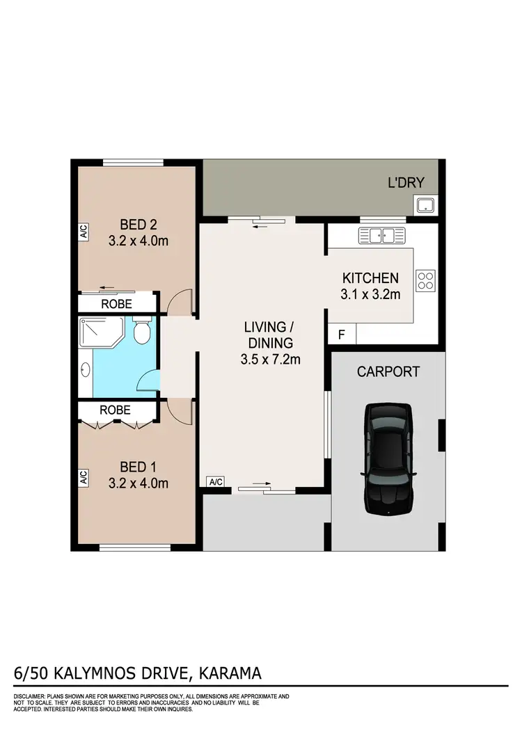 Floorplan of Homely unit listing, 6/50 Kalymnos Drive, Karama NT 812