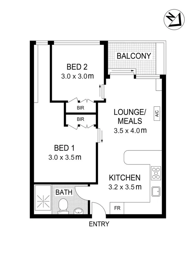 Floorplan of Homely apartment listing, 2308/38 Rose Lane, Melbourne VIC 3000
