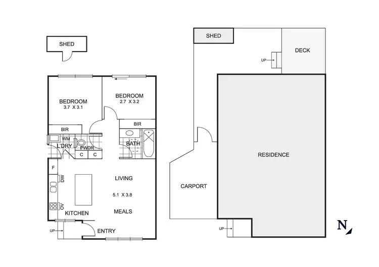 Floorplan of Homely unit listing, 2/3 Collocott Street, Mordialloc VIC 3195