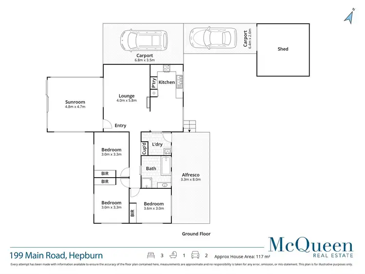 Floorplan of Homely house listing, 199 Main Road, Hepburn VIC 3461