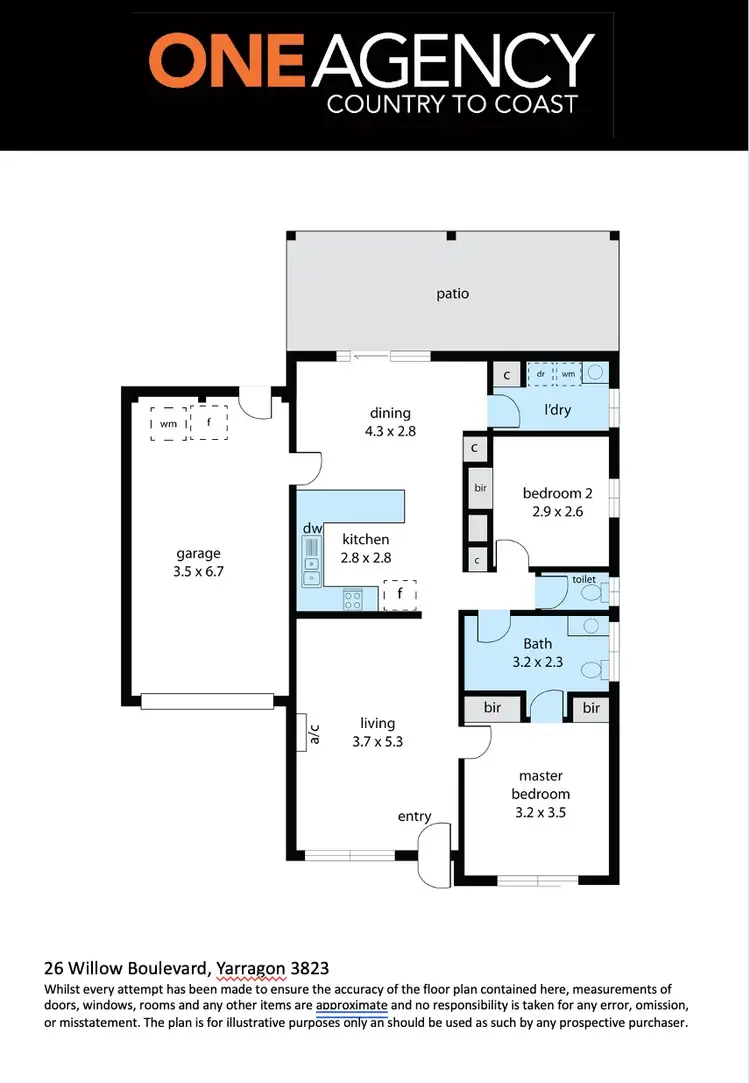 Floorplan of Homely unit listing, 26 Willow Boulevard, Yarragon VIC 3823