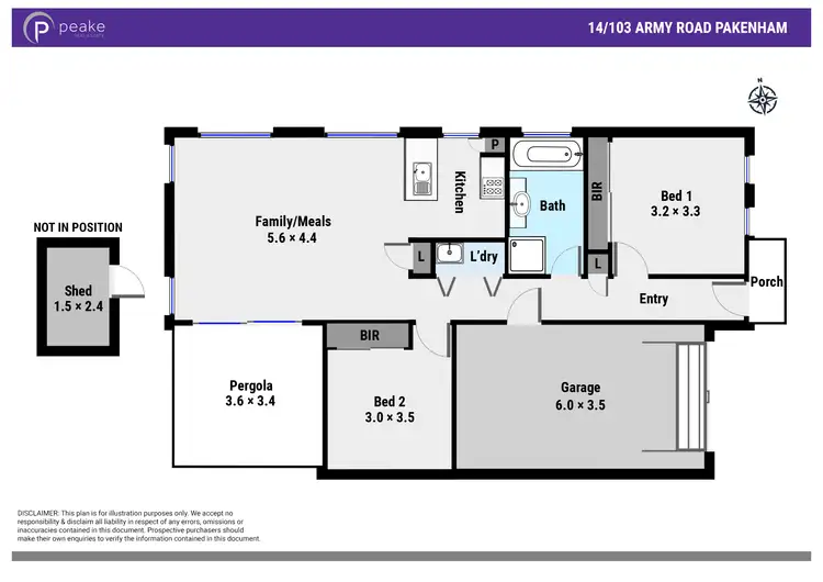 Floorplan of Homely unit listing, 14/103 Army Road, Pakenham VIC 3810