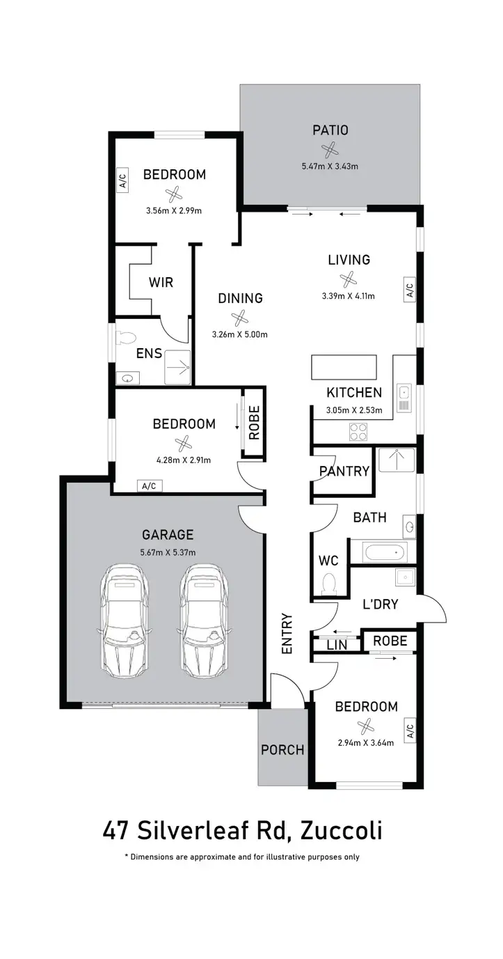 Floorplan of Homely house listing, 47 Silverleaf Road, Zuccoli NT 832