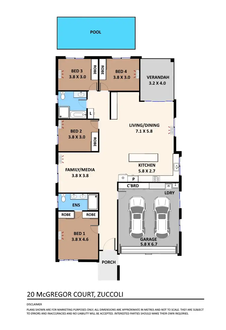 Floorplan of Homely house listing, 20 McGregor Court, Zuccoli NT 832
