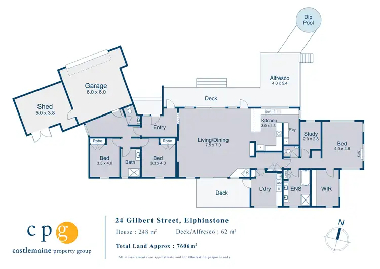 Floorplan of Homely house listing, 24 Gilbert Street, Elphinstone VIC 3448