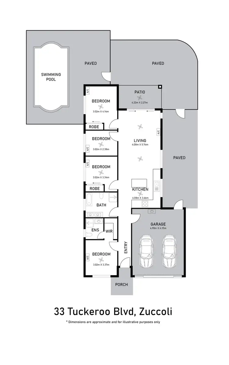 Floorplan of Homely house listing, 33 Tuckeroo Boulevard, Zuccoli NT 832