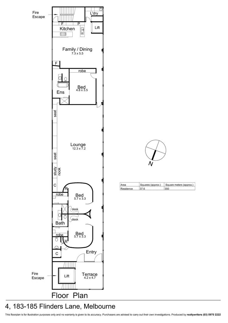 Floorplan of Homely apartment listing, 4/183 - 185 Flinders Lane, Melbourne VIC 3000