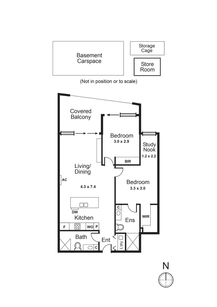 Floorplan of Homely apartment listing, 102/28 Jersey Parade, Carnegie VIC 3163