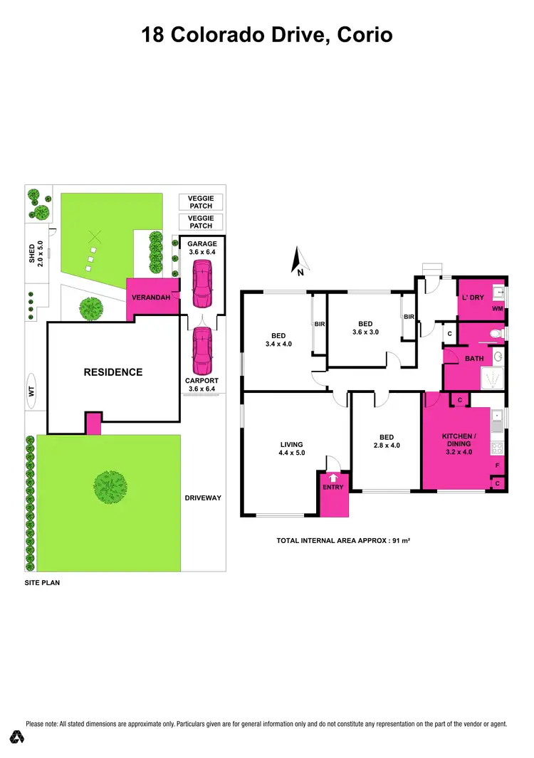 Floorplan of Homely house listing, 18 Colorado Drive, Corio VIC 3214