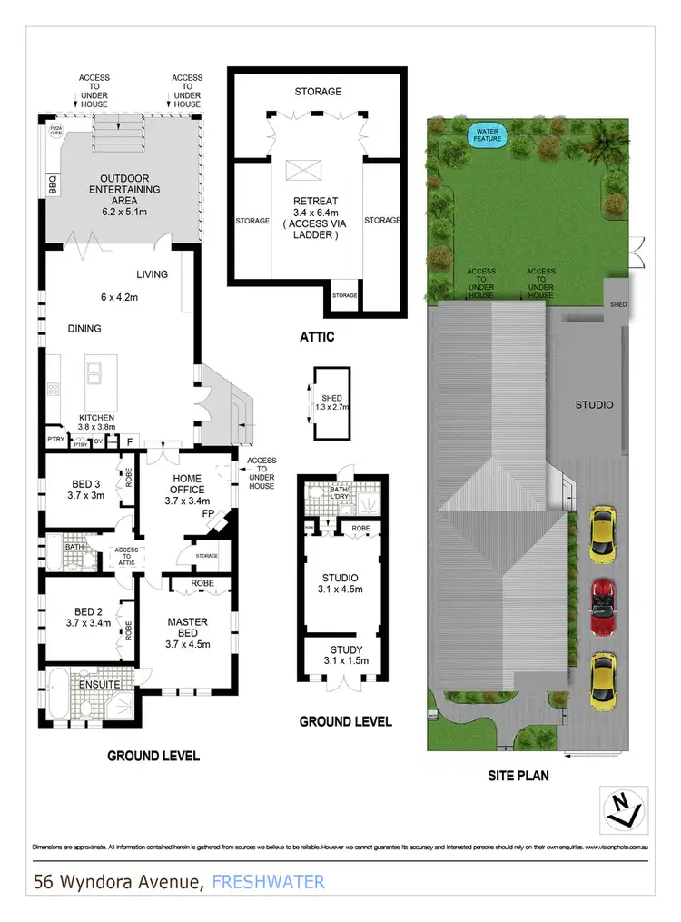 Floorplan of Homely house listing, 56 Wyndora Avenue, Freshwater NSW 2096