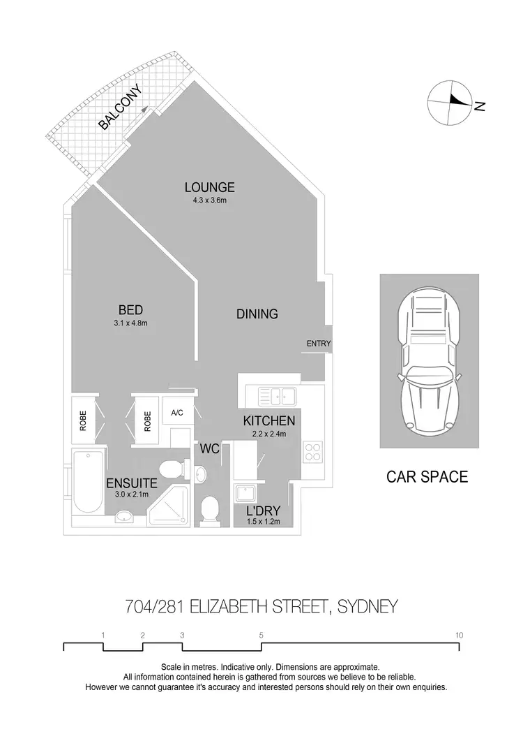 Floorplan of Homely apartment listing, 704/281 Elizabeth Street, Sydney NSW 2000
