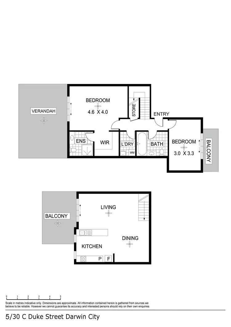 Floorplan of Homely apartment listing, 5/30C Duke Street, Stuart Park NT 820