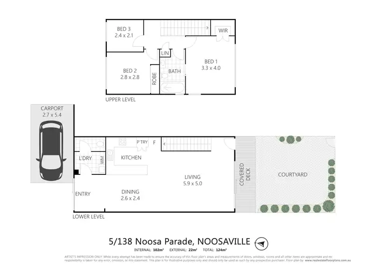 Floorplan of Homely unit listing, 5/138 Noosa Parade, Noosaville QLD 4566