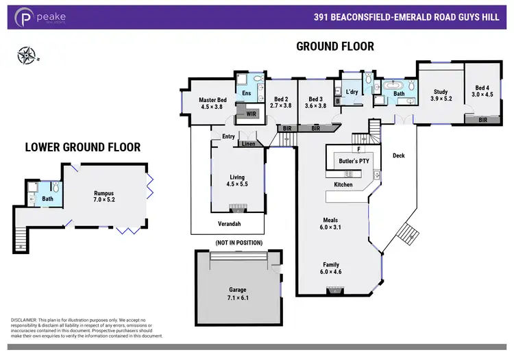 Floorplan of Homely house listing, 391 Beaconsfield Emerald Road, Guys Hill VIC 3807