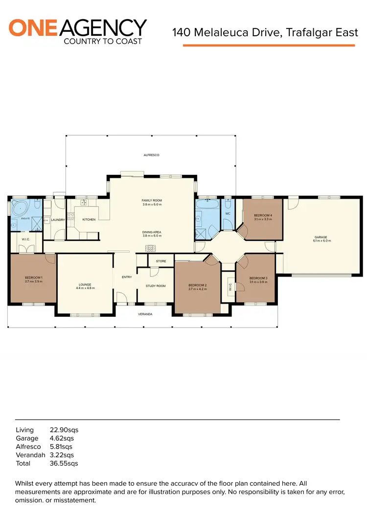 Floorplan of Homely house listing, 140 Melaleuca Drive, Trafalgar East VIC 3824