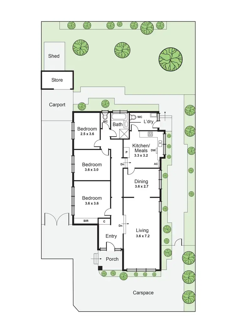 Floorplan of Homely unit listing, 2/247 Grange Road, Ormond VIC 3204