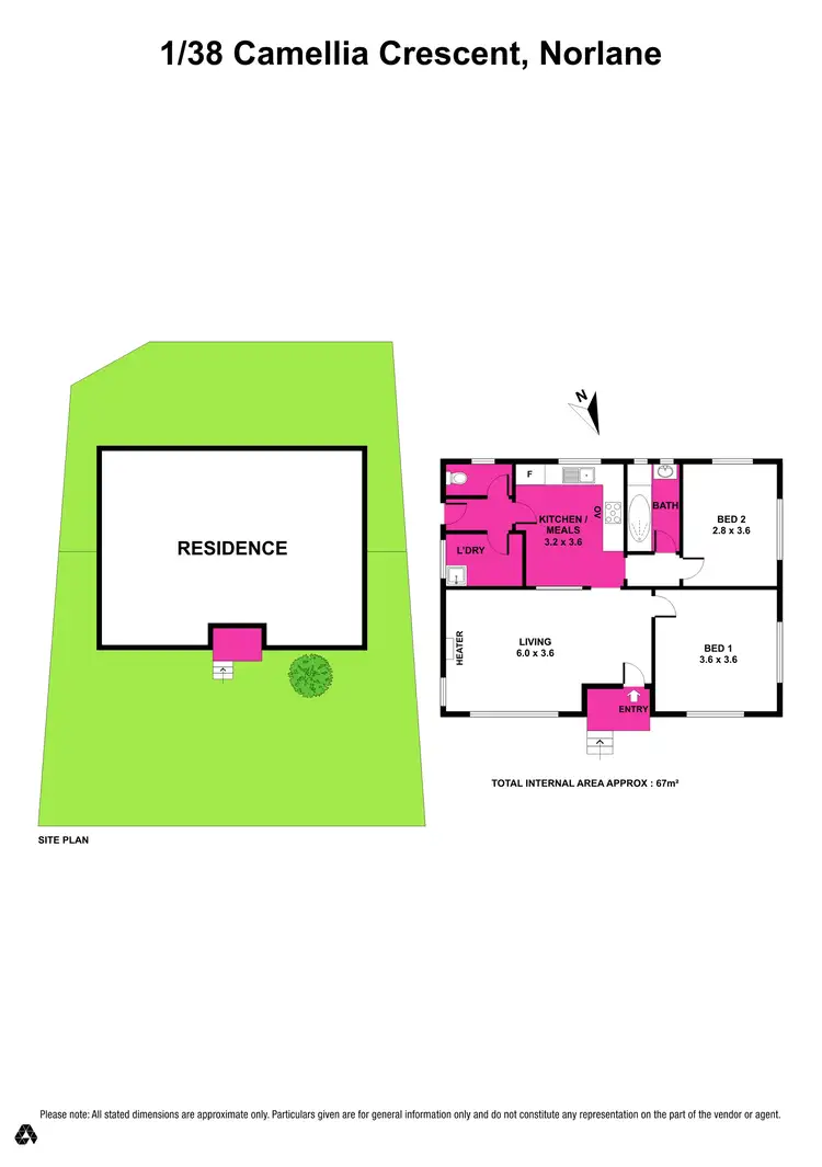 Floorplan of Homely unit listing, 1/38 Camellia Crescent, Norlane VIC 3214