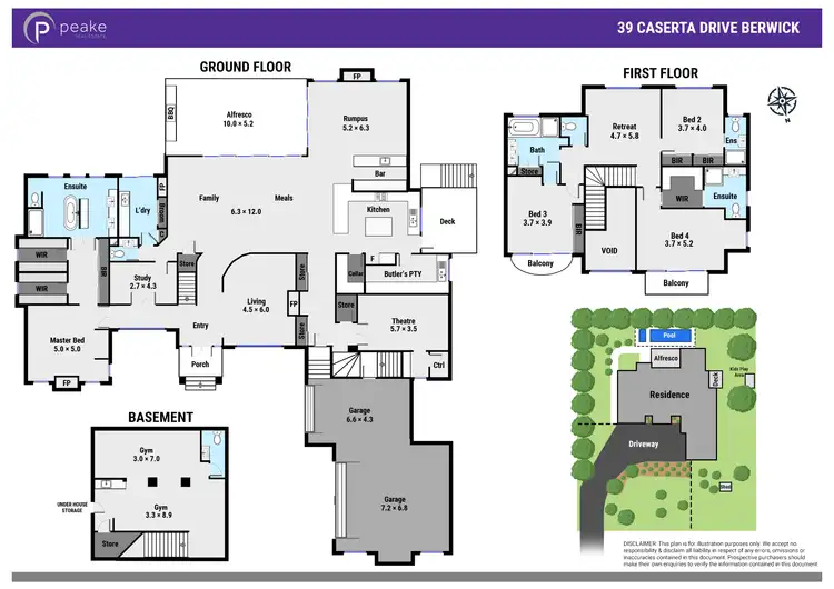 Floorplan of Homely house listing, 39 Caserta Drive, Berwick VIC 3806